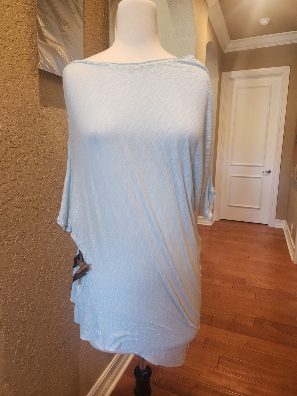 Light Blue Women’s Boatneck Dolman Top